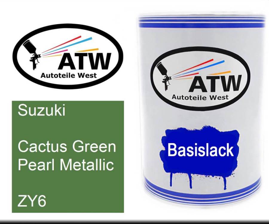 Suzuki, Cactus Green Pearl Metallic, ZY6: 500ml Lackdose, von ATW Autoteile West.